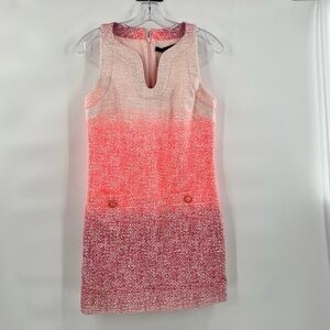 Cynthia Steffe pink sheath shift dress size 2 gradient colorblock sleeveless